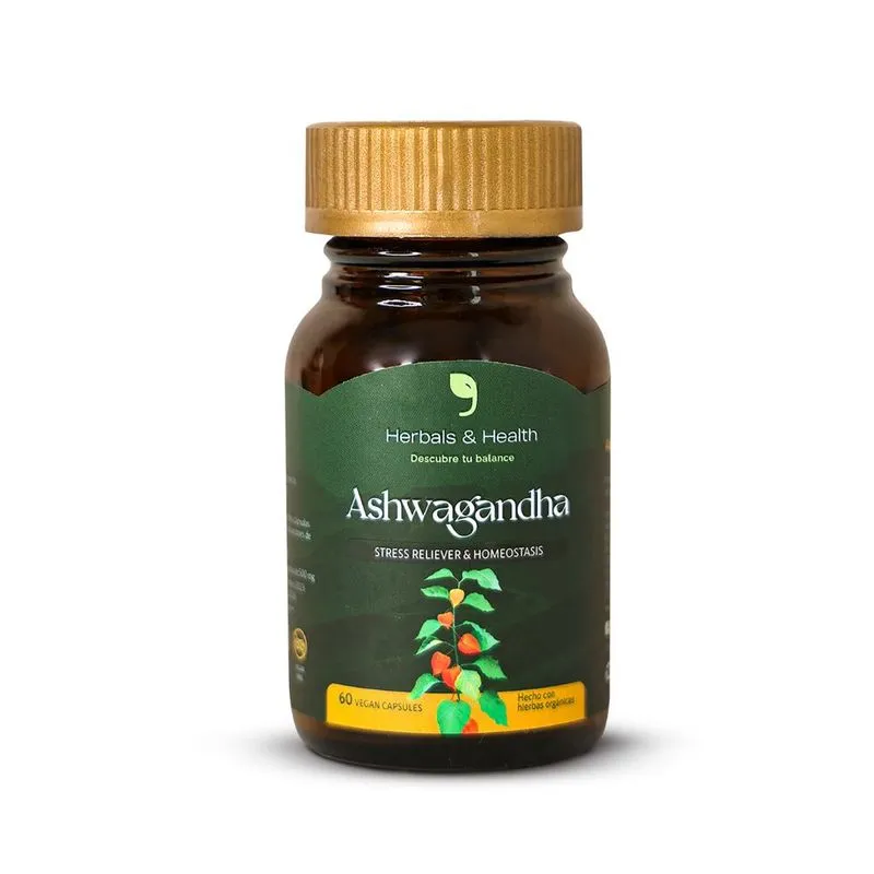 Ashwagandha: 60 Cápsulas para reducir el Estrés y Ansiedad